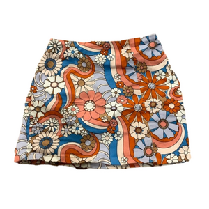 Fun groovy print girls skirt sz 6/6x